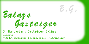 balazs gasteiger business card